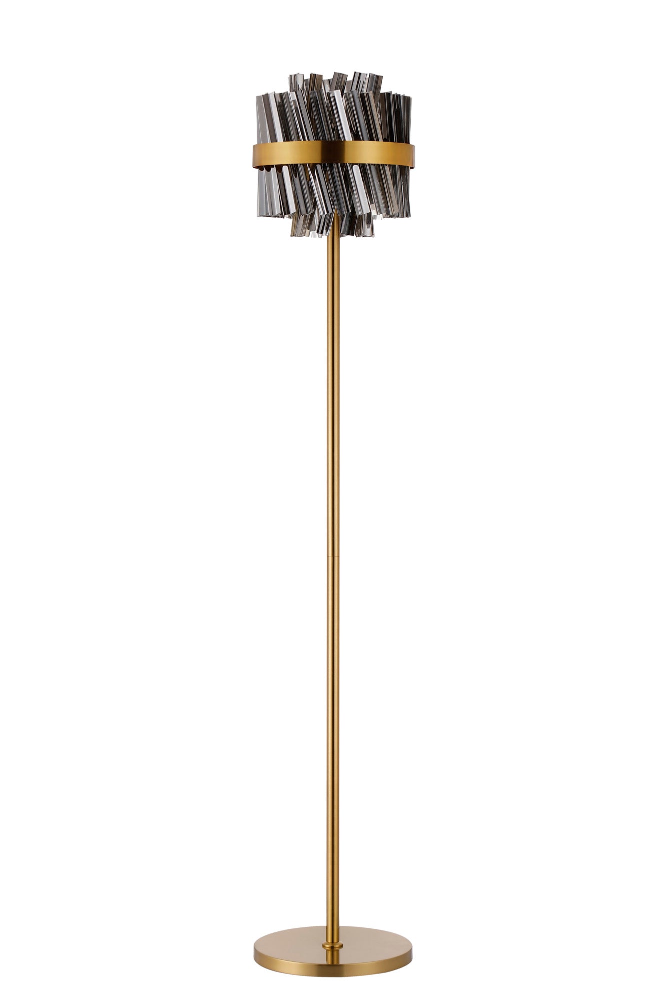 Lightologist Paddington 8 Light G9, Floor Lamp, Brass / Smoke LO19514BR/SM3