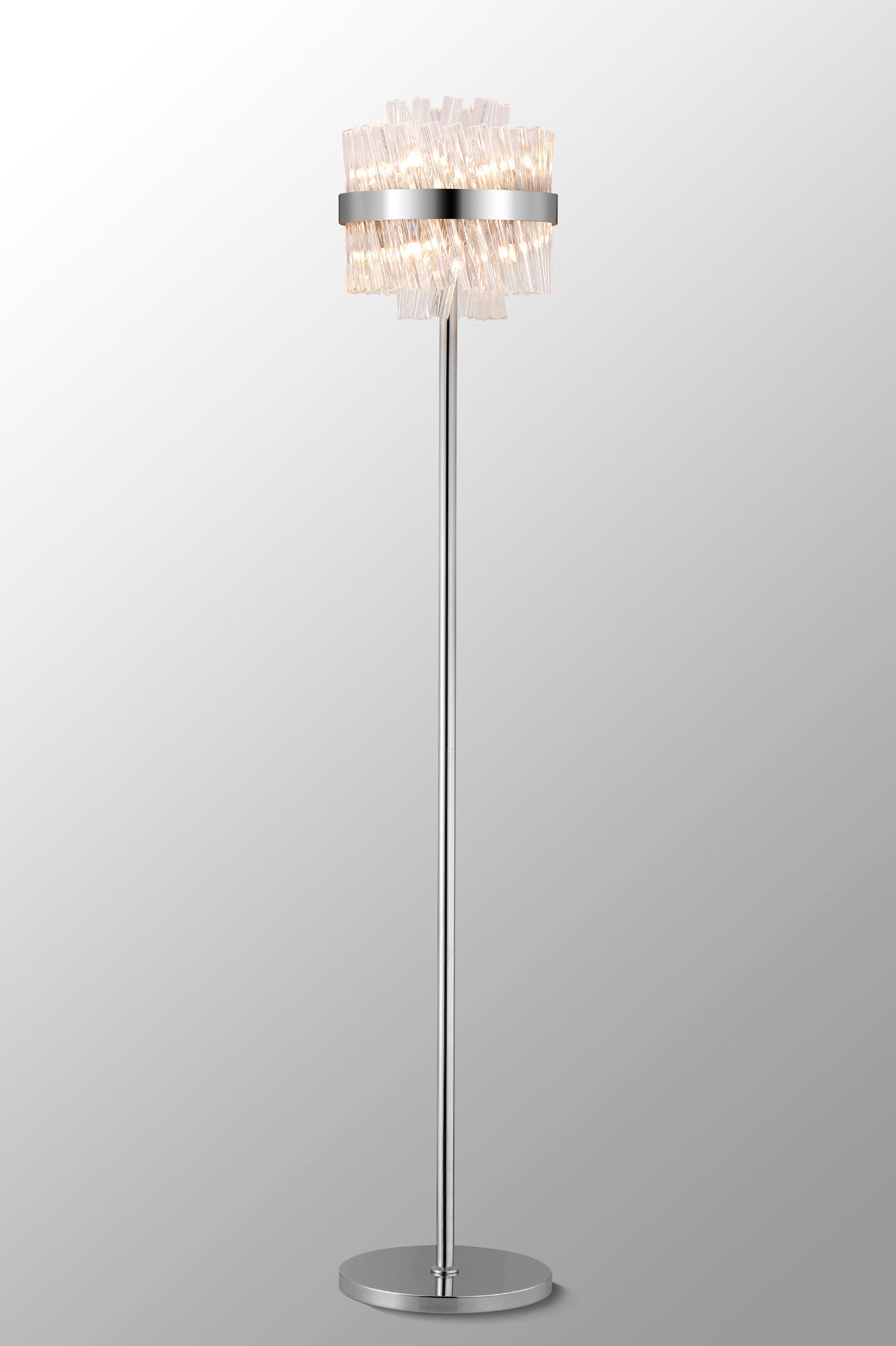 Lightologist Paddington 8 Light G9, Floor Lamp, Polished Nickel / Clear LO19514PN/CL3