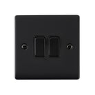 Black double switch on a white background