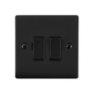 Saxby Raised Screwed 13A Switched Fused Spur Unit - Matt Black RS320BLB