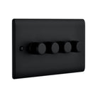 Saxby Raised Screwed 4G LED Dimmer 5-100W - Matt Black RS664BL