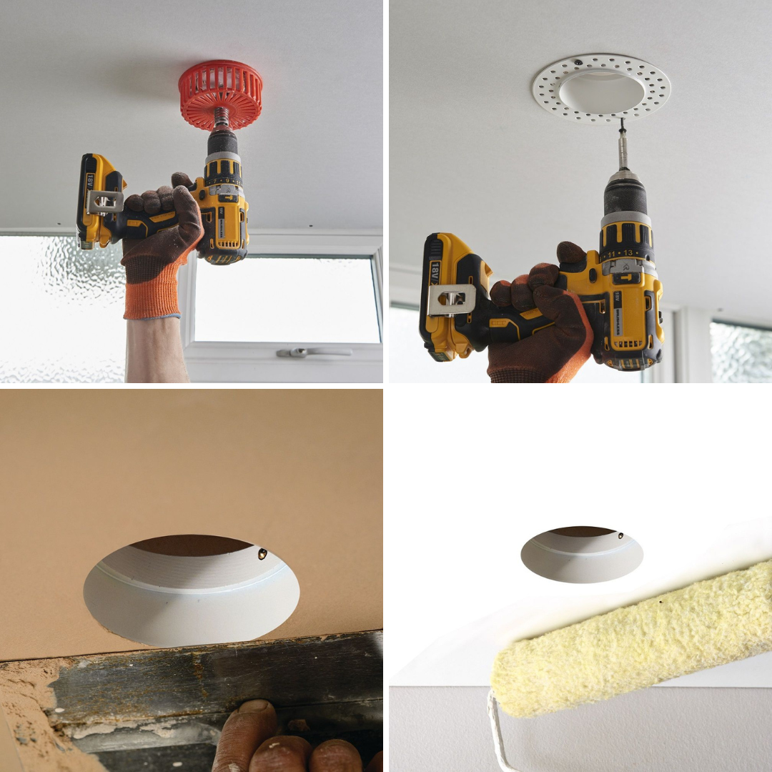 plaster in fire rated downlight fitting guide.