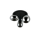 Chrome ceiling light fixture on a white background