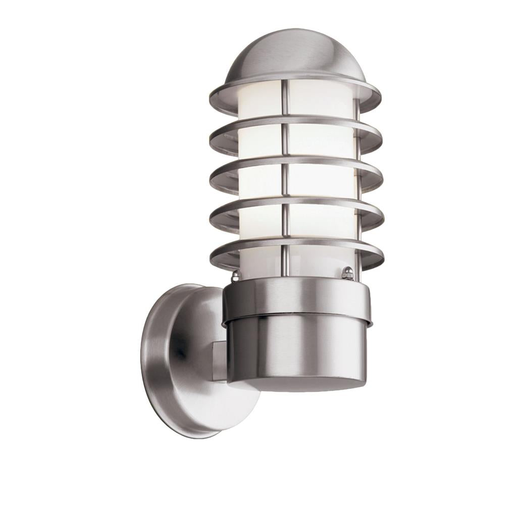 Searchlight Louvre Outdoor - 1Lt Wall Bracket, Stainless Steel, White Shade 051