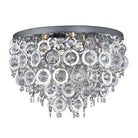 Searchlight Nova -  5Lt Ceiling Flush, Chrome, Clear Acrylic Balls, Chrome Acrylic Rings 0575-5Cc