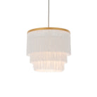 Lightologist Matt gold paint & white tassels Single Pendant Light WIN1391551