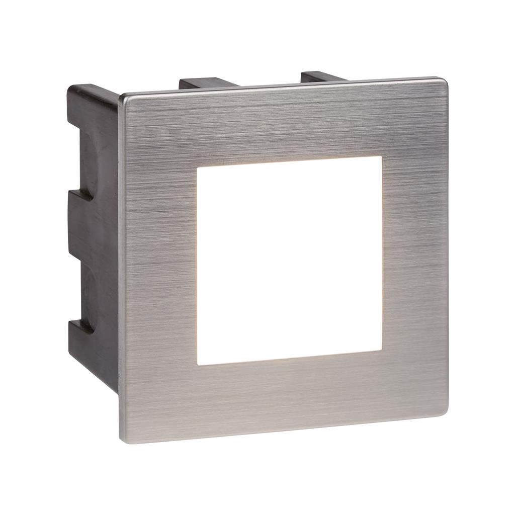 Searchlight Ankle Led Indoor/Outdoor Recessed Square, Stainless Steel, Opal White Diffuser 0761