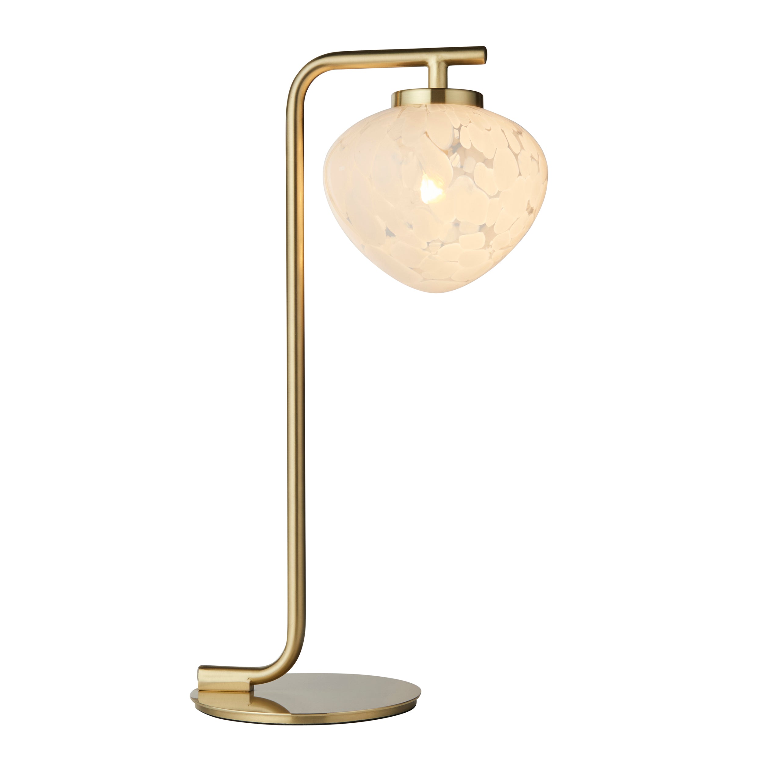 Lightologist Satin brass plate & white confetti glass Task Table Light WIN1398817