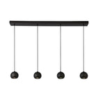 Searchlight Eindhoven 4 Light Matt Black Bar Pendant 1014-4Bk