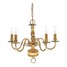 Searchlight Flemish - 5Lt Pendant, Antique Brass 1019-5Ab