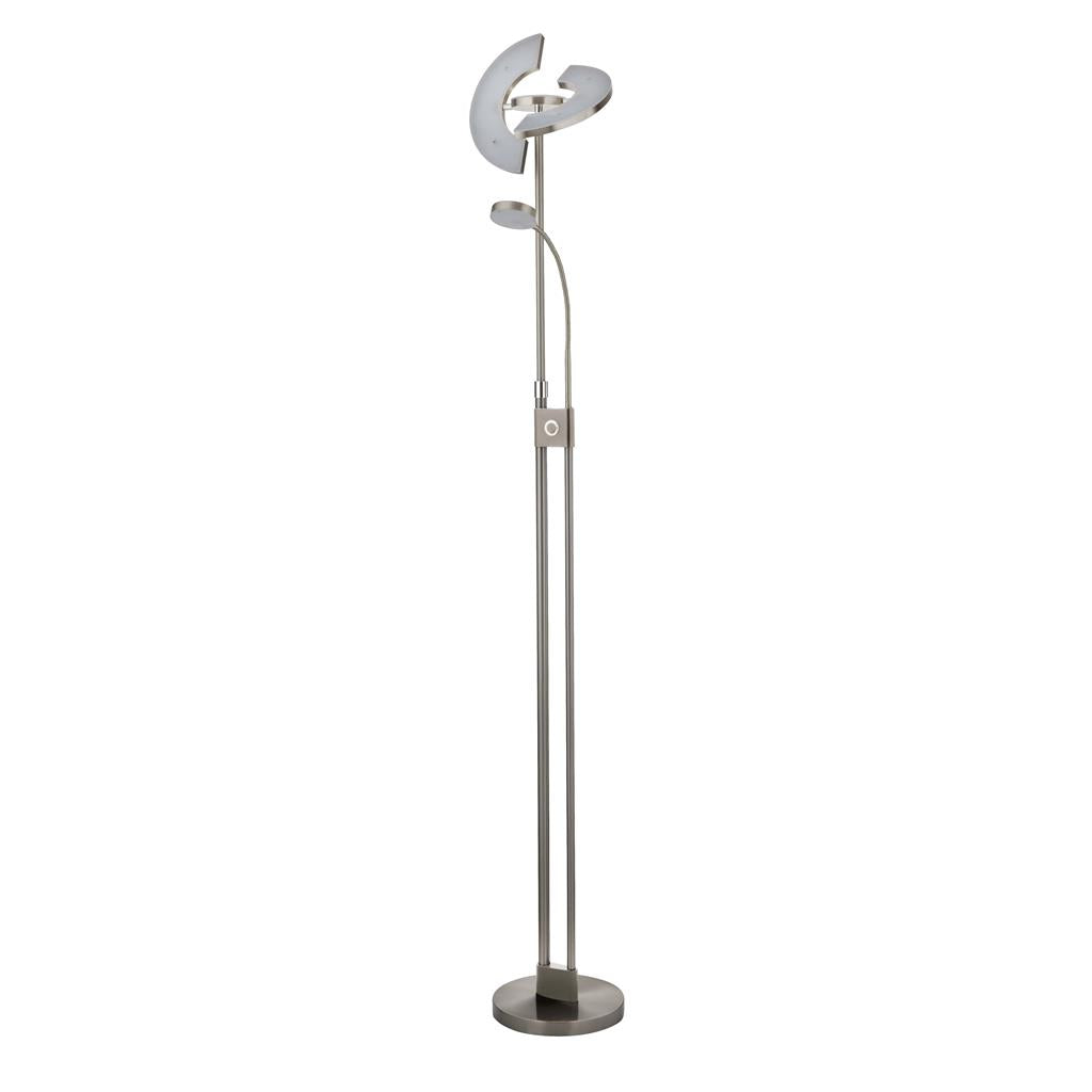 Searchlight Gio Led Mother & Child Floor Lamp Satin Nickel & Chrome 1024Sncc