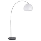 Searchlight Arcs Floor Lamp - 1Lt Cc/White Shade Blk Base 1037Cc