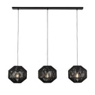 Searchlight Wicker 3Lt Bar Black Wicker Pendant 11201-3Bk