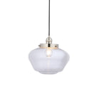 Lightologist Bright nickel plate & clear glass Single Pendant Light WIN1396172