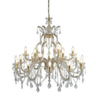 Searchlight Marie Therese - 18Lt Chandelier, Polished Brass, Clear Crystal 1214-18