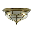 Searchlight Pisa Ii Flush Ant/Brass Leaded C/Ftg 29Cm 1243-12