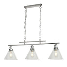 Searchlight Pyramid 3Lt Pendant Cc, Clear Glass Shade 1277-3Cc