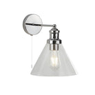 Searchlight Pyramid Wall Light - Cc, Clear Glass Shade 1277Cc