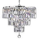 Searchlight Empire - 5Lt Chandelier, Chrome, Clear Crystal 1375-5Cc