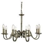 Searchlight Richmond - 8Lt Ceiling, Antique Brass, Scroll Arms 1508-8Ab