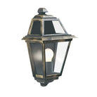 Searchlight New Orleans - 1Lt Outdoor Wall Bracket, Black Gold, Clear Glass 1523