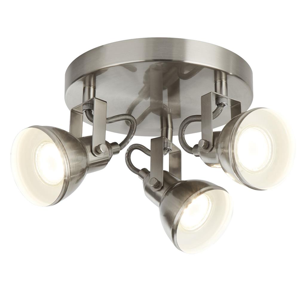 Searchlight Focus - 3Lt Satin Silver Industrial Spotlight Disc 1543Ss