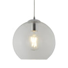 Searchlight Balls 1Lt Round Pendant (25Cm Dia), Clear Glass, Chrome 1621Cl