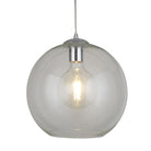 Searchlight Balls 1Lt Round Pendant (30Cm Dia), Clear Glass, Chrome 1632Cl