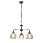 Searchlight Bistro Ii - 3Lt Ceiling, Antique Brass, Halophane Glass 1683-3Ab