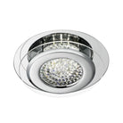 Searchlight Vesta Led Ceiling Flush, Chrome, Clear Crystal Centre Deco 1692Cc