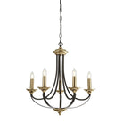 Searchlight Belfry 5Lt Pendant, Dark Bronze & Brown 1845-5Bz