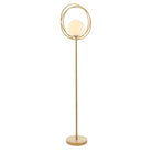 Lightologist Brushed gold paint & gloss opal glass Complete Floor Light WIN1392492