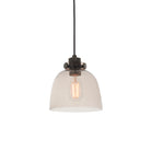 Lightologist Smokey grey tinted glass & black chrome plate Single Pendant Light WIN1380954