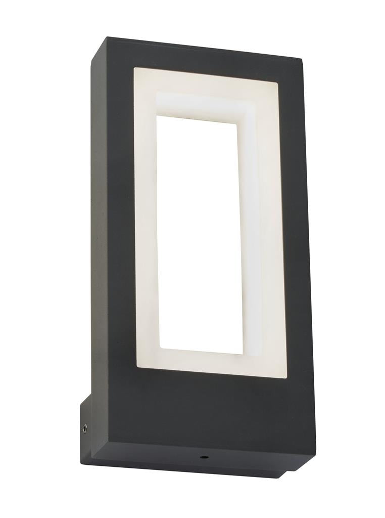 Searchlight Outdoor Led Wall/Porch Light - Dark Grey With Frosted Diffuser 2143Gy