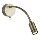 Searchlight Flexy Wall Led Adj Wall Light  - Flexi Arm - Antique Brass 2256Ab