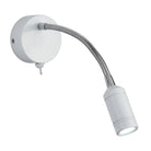 Searchlight Flexy Wall Led Adj Wall Light  - White Head & Body - Chrome Flexi Arm 2256Wh