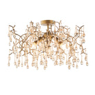 Lightologist Aged gold paint & champagne lustre glass Multi arm lamp Semi flush Light WIN1381696