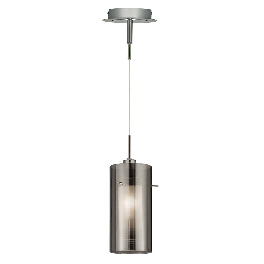 Searchlight Duo 2 - 1Lt Pendant With Smokey Outer/Frosted Inner Glass Shades 2301Sm