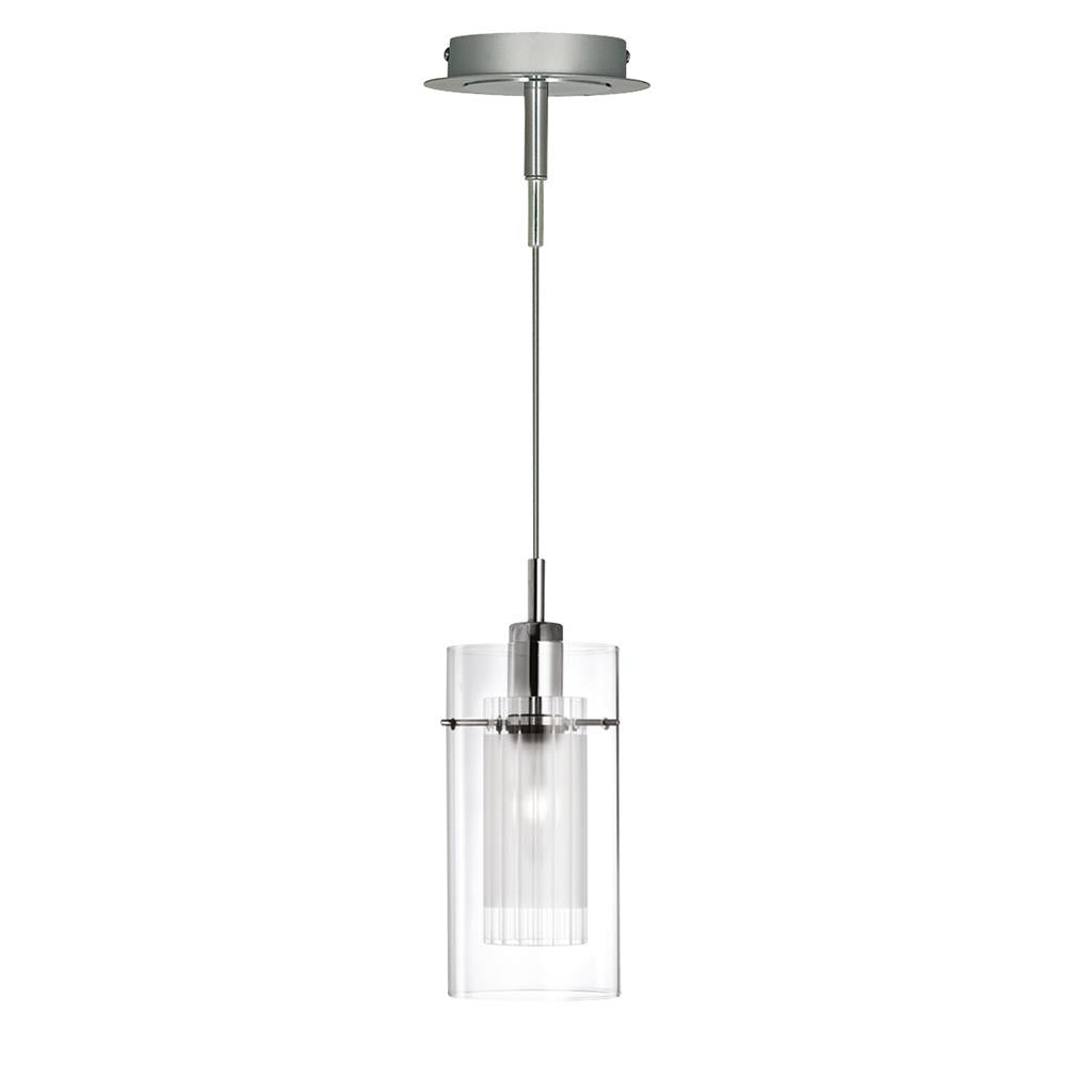 Searchlight Duo I - Ss Double Glass Pendant 2301