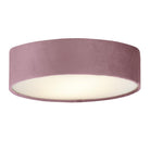 Searchlight Drum 2 2Lt Velvet Flush, Pink Shade 23298-2Pi