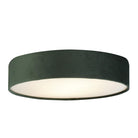 Searchlight Drum 2 3Lt Velvet Flush, Green Shade 23298-3Gr