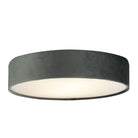 Searchlight Drum 2 3Lt Velvet Flush, Grey Shade 23298-3Gy