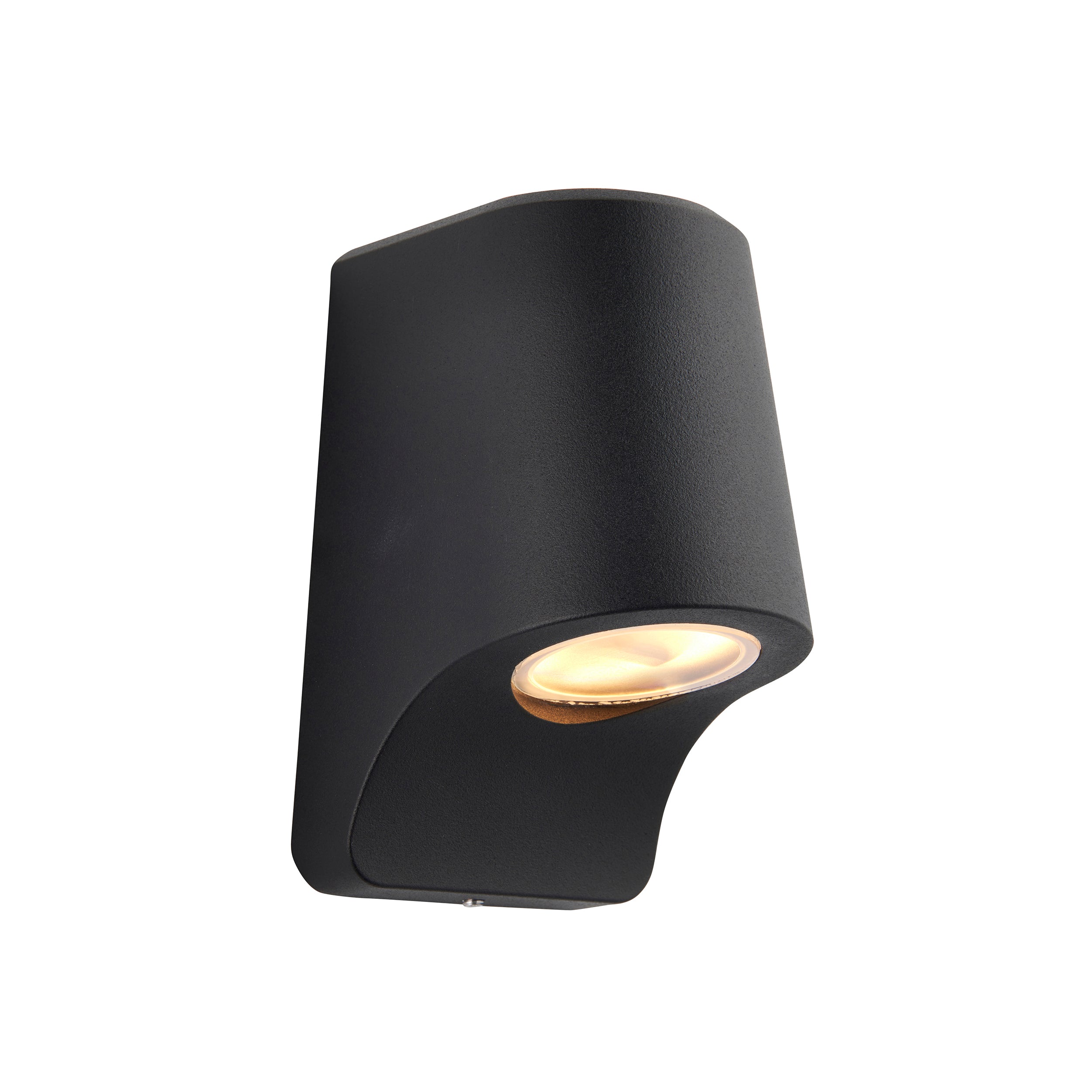 Lightologist Matt black & frosted glass Non automatic Wall Light WIN1395948