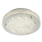 Searchlight Florida Flush Led Ceiling Flush (Dia 30Cm), Chrome, Clear Crystal Centre Deco 2713Cc