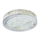 Searchlight Florida Flush  (Dim) Led Ceiling Flush (Dia 40Cm), Chrome, Clear Crystal Centre Deco 2714Cc