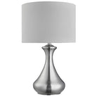 Searchlight Touch Lamp - Satin Silver,  White Shade 2750Ss