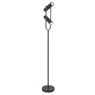 Searchlight Telescope 2Lt Cylinder Shade Floor Lamp, Matt Black 2792Bk