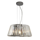 Searchlight Tiara 5Lt Pendant Chrome With Crystal Glass 2895-5Cc