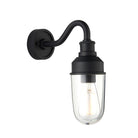 Lightologist Matt black & clear glass Non automatic Wall Light WIN1395886