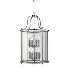 Searchlight Lantern Grande, 8Lt Chrome, Clear Glass 3068-8Cc